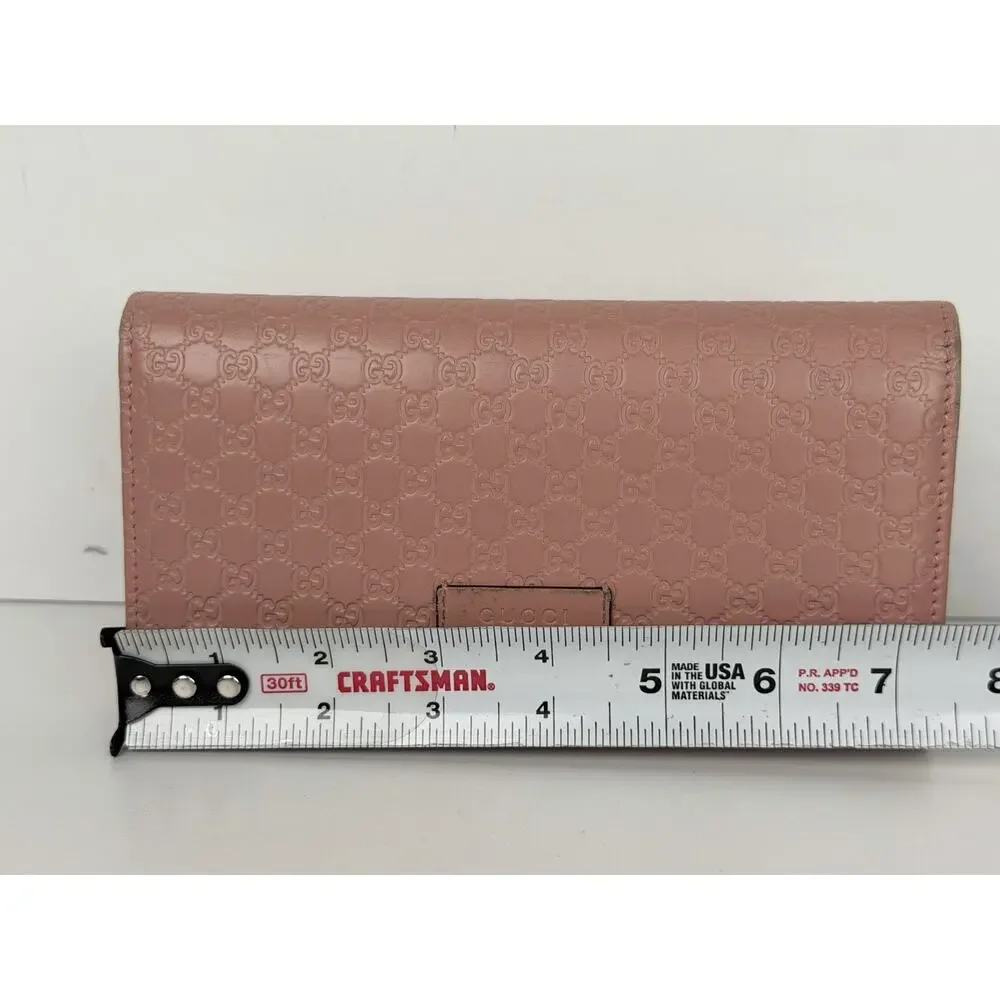 Gucci Microguccissima Continental Bifold Flap Wallet in Pink Leather - Picture 3 of 14